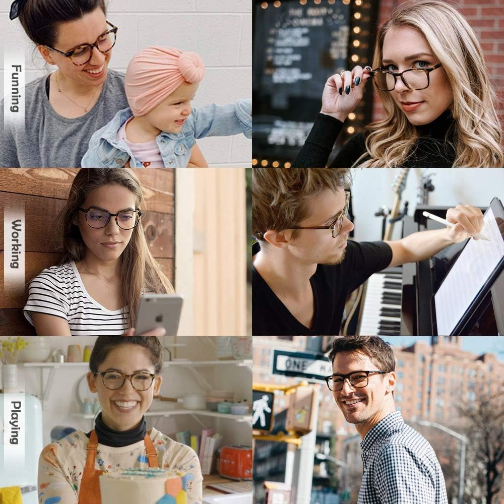 Blue Light Glasses for Men & Women,Gaming Glasses Anti-Glare UV400 Protection,Blue Light Blocking to Relieve Eye Strain