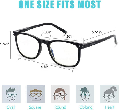 Blue Light Glasses for Men & Women,Gaming Glasses Anti-Glare UV400 Protection,Blue Light Blocking to Relieve Eye Strain